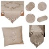 Tablecloth Table Runner Doilies Cushion Cover Autumn Beige Brown Embroidered