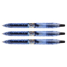 Pilot B2P 0.5mm Gel Ball Pen - 0.3mm Line - Black (Pack of 3)