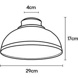 LEDSone Modern Industrial Easy Fit White Curved Metal Wall Table Lamp Pendant Lamp Shade with Free Reducer Plate (Blue)