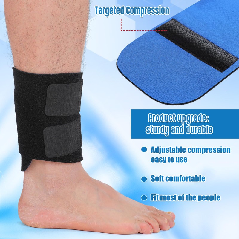 Threlaco 2 Pcs Shin Splint Compression Wrap Adjustable Shin Splints