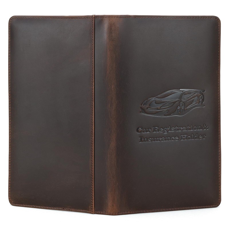 Polare Vintage Full Grain Leather Car Registration and Insurance Card