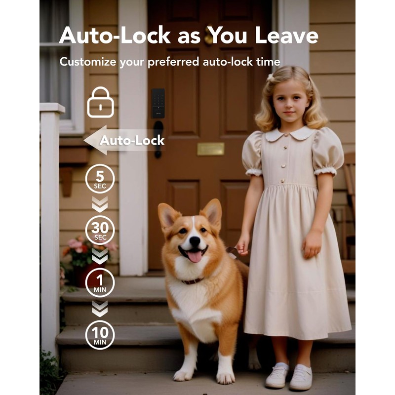 2Pcs Devo G4 Smart Locks for Front Door, Keyless Entry,