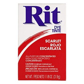 All Purpose Concentrated Rit Dye Powder for Clothing, Décor, and Crafts – Scarlet Red (1 Pack)