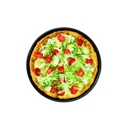 Dr. Oetker Pizza- & Kuchenblech Ø 24 cm, Backblech für saftigen Kuchen & knusprige Pizza, Kuchenform aus Stahl mit Antihaftbeschichtung, Menge: 1 Stück