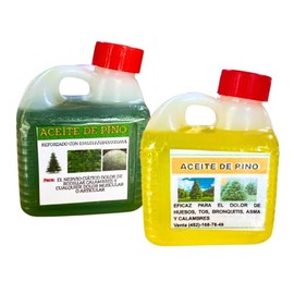 Duo, 1 Aceite de Pino Natural 125ml y Aceite de Pino Reforzado con plantas 125ml. Destilado de trementina de pino, muy aromtico, relajante. externo.  