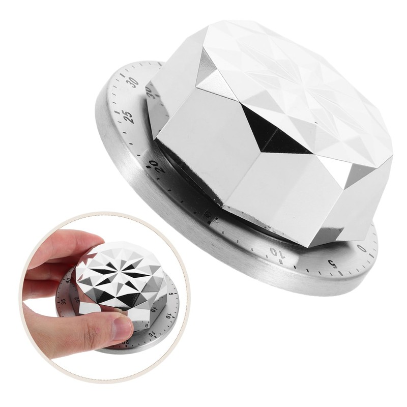 GRIRIW Mechanical Kitchen Timer Stainless Steel Countdown Timer for Cooking