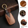 OLLEN Screws-Free Premium Leather Key Fob Cover, Fit for Subaru
