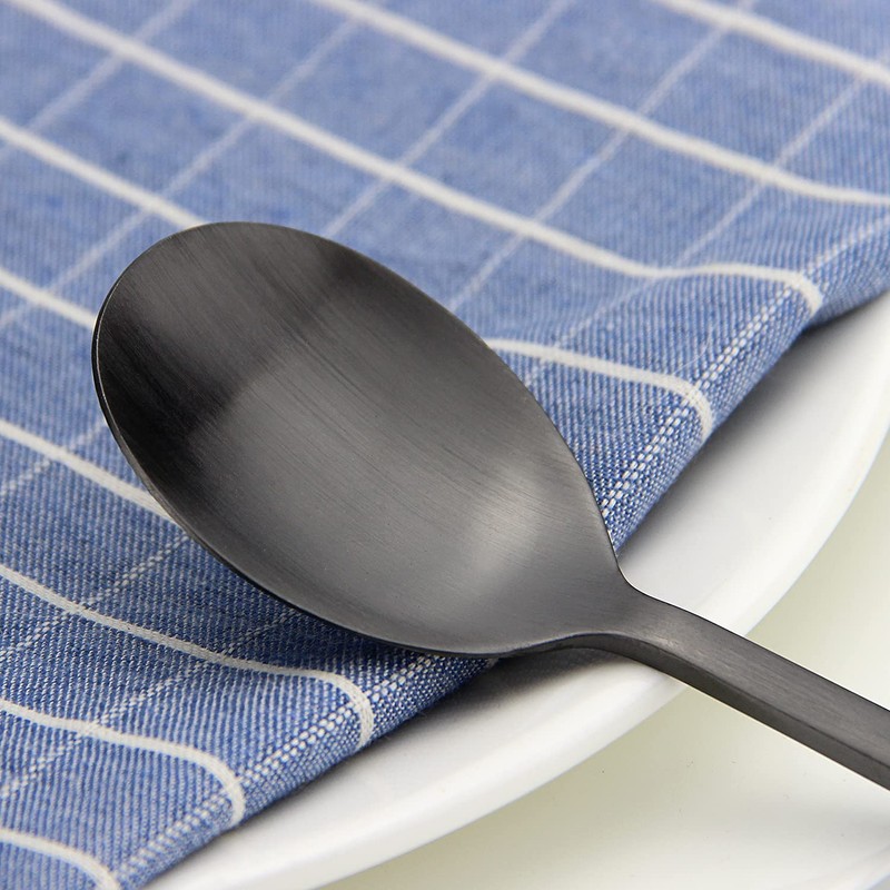 AOOSY 4 Pieces Soup Spoons Stainless Steel Round Tablespoons, 8.5