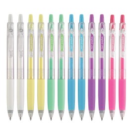 Pilot Bolígrafo retráctil de gel Pop´lol, punto fino (0.7 mm), tinta de colores surtidos pasteles, caja con 12 piezas (18052)