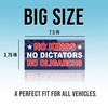 No Kings No Dictators No Oligarchs Bumper Sticker FDT Resist