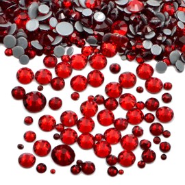 AD Beads 600PCS Mixed Size DMC Iron On Hotfix Crystal Rhinestones Flatback Nail Art (14 Deep Siam)