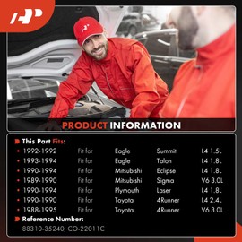 A-Premium A/C Compressor with Clutch Compatible with Toyota 4Runner 1998-1995, Mitsubishi Eclipse 1990-1994, Sigma 1989-1990, Eagle Talon 1993-1994, Summit 1992-1992, Plymouth Laser