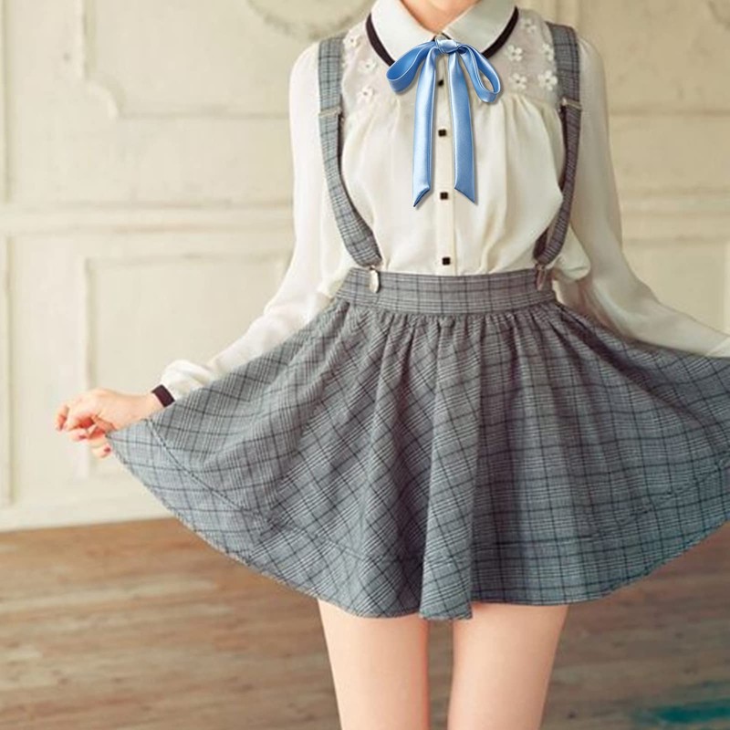 Mantieqingway Bow Tie for Women, Satin Ribbon Girls Self-tie Bowtie