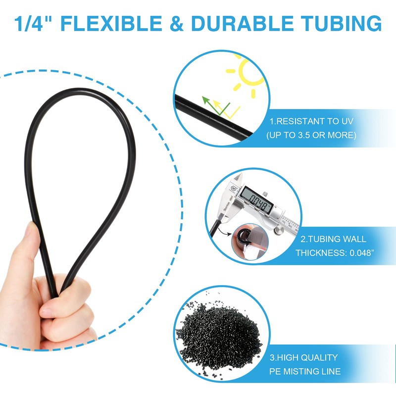Bonviee Misters for Outside Patio, 100FT Misting Cooling System for