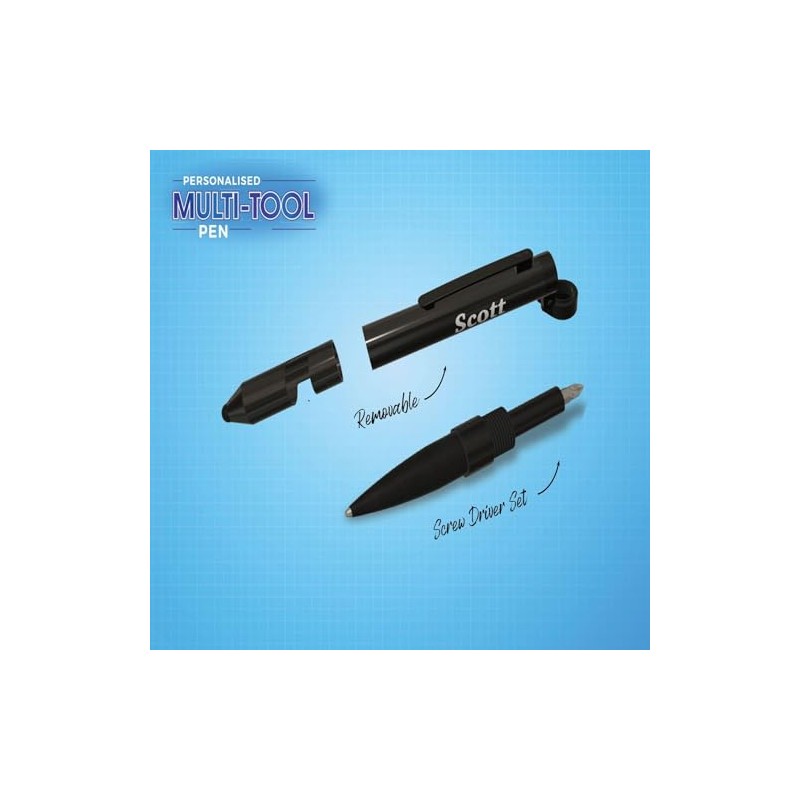Multi-Tool Pen 7-in-1 Pocket Gadget Traditional Gift Boxed. Items Include,