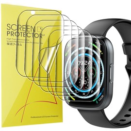 Lamshaw Compatible for Puqo Smart Watch Screen Protector, [6 Pack] Full Coverage TPU Clear Film Compatible for Puqo T80 1.95" Smart Watch (6 Pack)