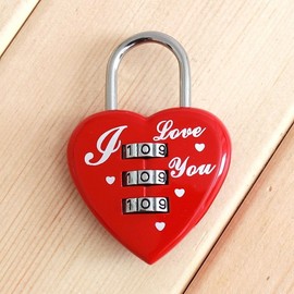 Heart Combination Lock Locker Padlock 3ea