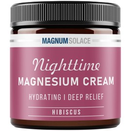 Magnesium Lotion – Hydrating Nighttime Cream Apply to Legs, Arms or Chest - Topical Chloride USA Made and Safe for Kids (Hibiscus)