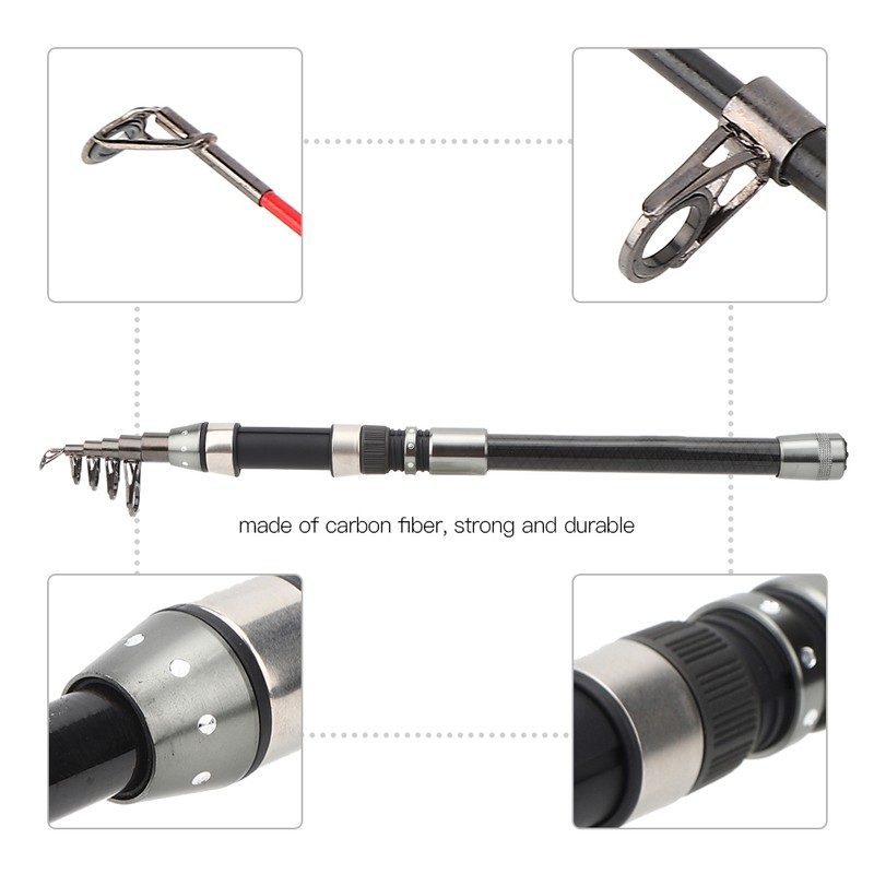 Multi Functional Telescopic Fishing Rod Portable Travel Carbon Fiber Fishing