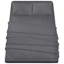 Utopia Bedding Bed Sheet Set - 4 Piece Cal King Bedding - Soft Brushed Microfiber Fabric - Shrinkage & Fade Resistant - Easy Care (Cal King, Grey)