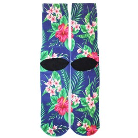 Benefeet Sox Crazy Socks for Women Men Funny Socks for Boys Teens Unisex 3D Print Hawaii Tropical Flower Novelty Bird Patterned Designer Socks for Kids Athletic Tube Socks Christmas