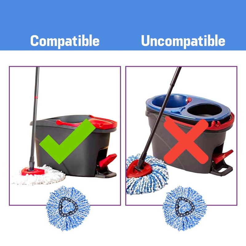 Mop Heads Replacement- 5 Pack Compatible with vileda 1 Tank