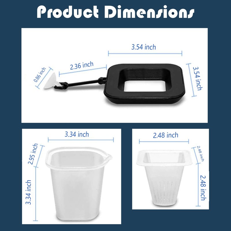 Dbeans Floathng Aquarium Fish Feeder, Red Worm Cup, Multiple Pets