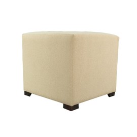 MJL Furniture Designs Merton Collection, Fabric Upholstered Modern Cube Foot Rest Ottoman with 4 Button Tufting, Dawson Series, Pismo