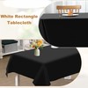 Incisite 2 Pack Black Tablecloth, 259x147cm(58.7x102In) Polyester Table Cover for
