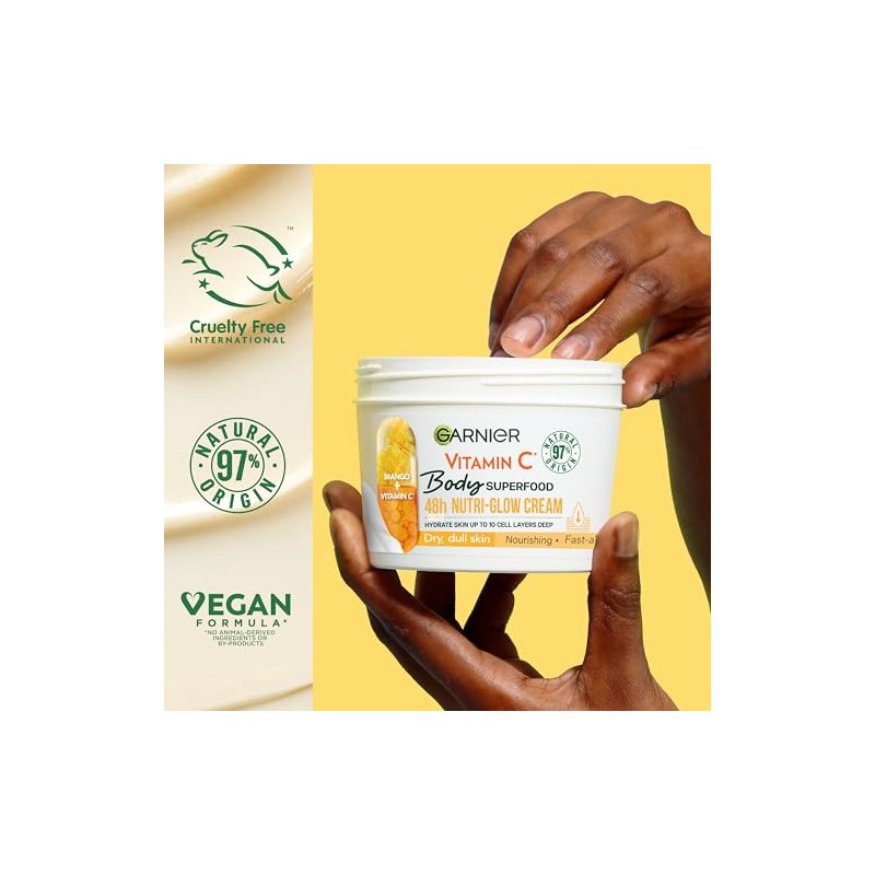 Garnier Body Butter Vitamin C Nutri Glow Hydration For Dry