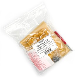 The Sausage Maker - 100mm (3 7/8") x 22" Collagen Casing Kit - Includes Sausage Casings, Pliers, Hog Rings and Insta Cure #1