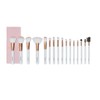 Casper & Lewis Makeup Brushes 16-Pieces Set, Rose Gold/White (Pink