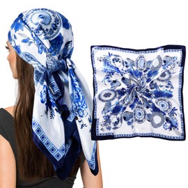 vimate Silk Like Scarf, Spring Women's 36 X 36 Square Satin Scarf for Hair Wrapping at Night.
