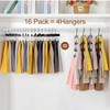 TOPIA HANGER 4 Tier Black Skirt Hangers for Women, Pants