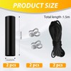 ZcrPrn Bathroom Pull Cord,Pull Cord Handle,2 Pcs Black Shower Pull