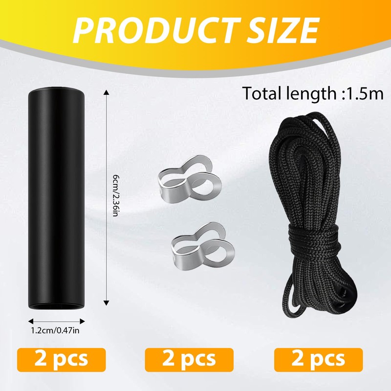 ZcrPrn Bathroom Pull Cord,Pull Cord Handle,2 Pcs Black Shower Pull