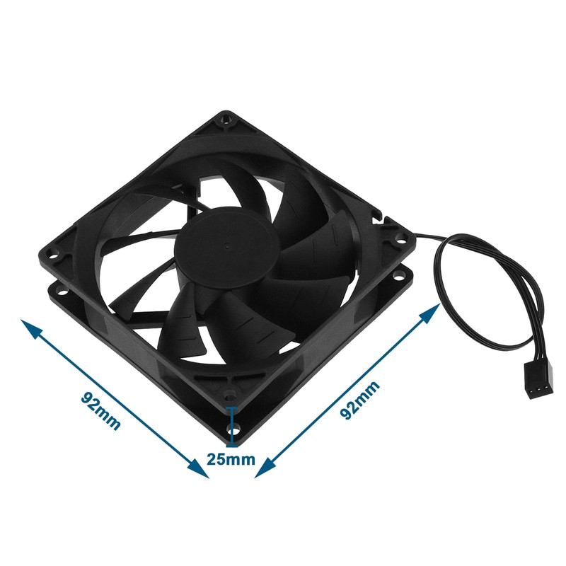 VGOL 1PC 3-pin 92mm DC Case Fan Hydraulic Bearing for