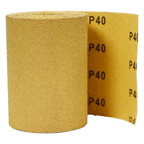 Trend Aluminium Oxide Sanding Roll, 40 Grit, 115mm Wide x 5 Metre Long, Strong & Durable Anti-Clog Sand Paper, AB/R115/40A