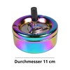 kogu Rotating Ashtray in Rainbow Design, Colourful Shiny, 11 cm