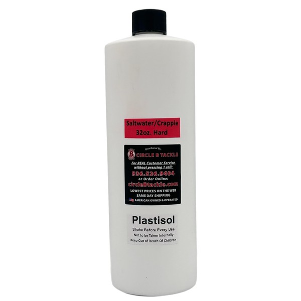 Premium Ultra Clear Lure Plastisol 1Quart 32 Oz. Bottle Low