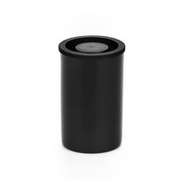 QWORK® 25 Pcs Film Canisters with Lids, Plastic Camera Reel Containers, for Scientific Activity Small Accessories, Black