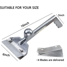 LRui Griddle Scraper Heavy Duty Grill Scraper Set with 5 Replacement Blades and Small Slant Edge Grill Scraper Flat Top Grill Accessories Griddle Cleaning Kit