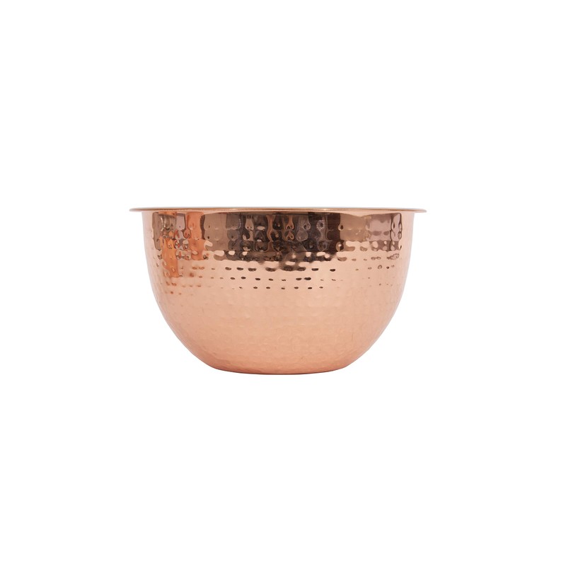 Creative Co-Op Hammered Stainless Steel Bowls in Copper Finish (Set