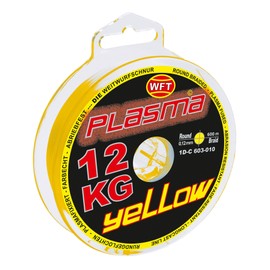 WFT KG Plasma Round 600 m Braided Line 0.08 mm - 0.26 mm, Diameter: 0.14 mm, Colour: Yellow