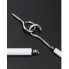 QWORK® 5 m curtain wire, white, curtain rope, plastic coated
