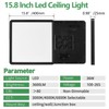 16 Inch Square LED Flush Mount Ceiling Light, 36W 3600LM,