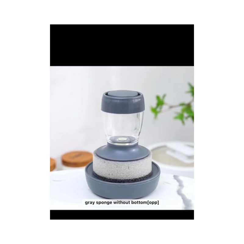 Kitchen cleaner sponge with Soap Dispenser and Easy Fill Design.