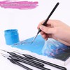 Fine Miniature Paint Brushes Kit with Ergonomic Triangular Handle, Holder