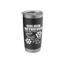 Golden Retriever Gifts Quote Dog Lover Paw Print Stainless Steel Insulated Tumbler