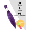 KAVSORAPI Purple Braiding Hair 10 Inch Pre Stretched Hair Long